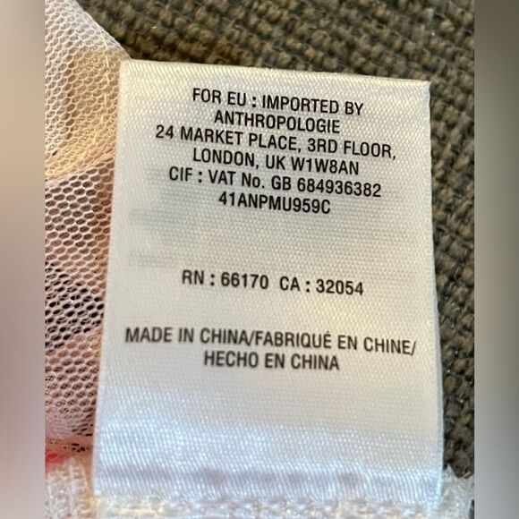 Anthropologie - Meadow Rue Floral Ribbon Sheer Blouse. Hot Pink Size Medium - Picture 6 of 7